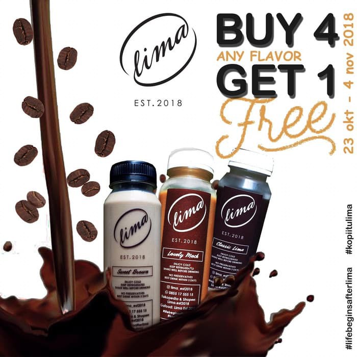

PROMO BUY 4 GET 1 FREE