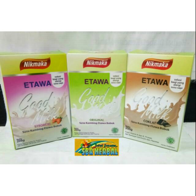 

Susu etawa/susu kambing nikmaka/susu kambing serbuk/strawberry/nikmaka/vanila