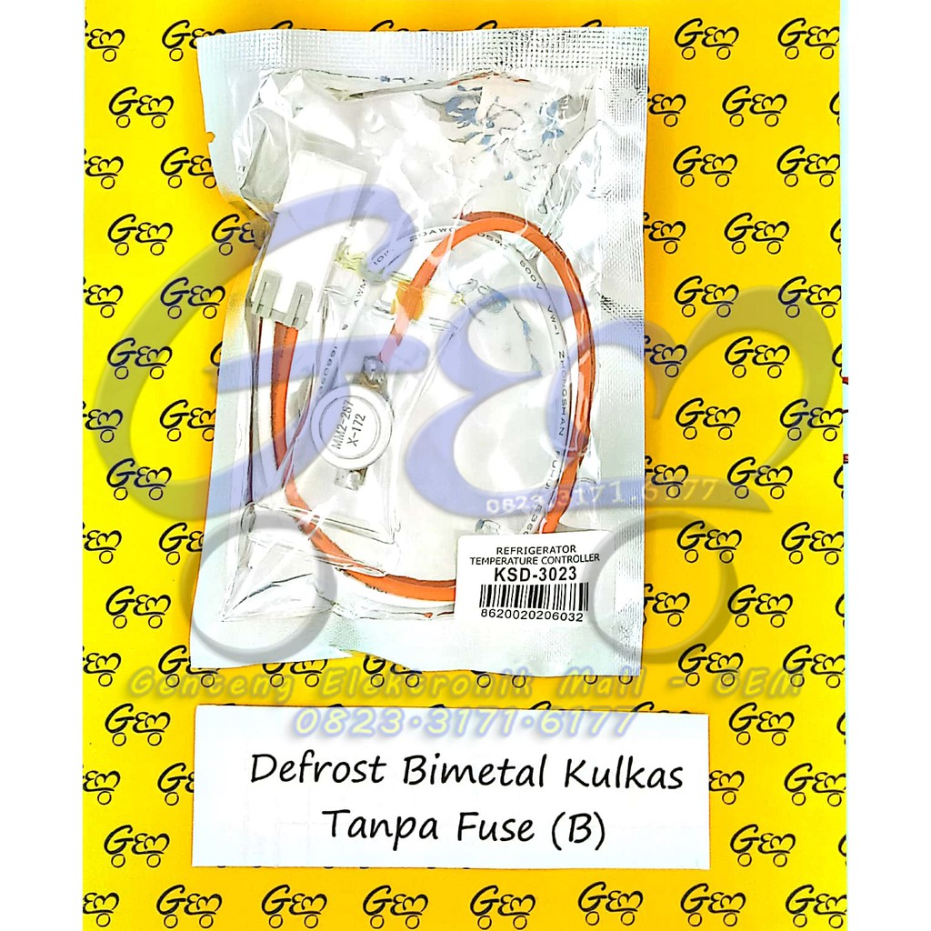 Defrost Bimetal Kulkas tanpa Fuse, Bimetal Kulkas, Bimetal, Kulkas