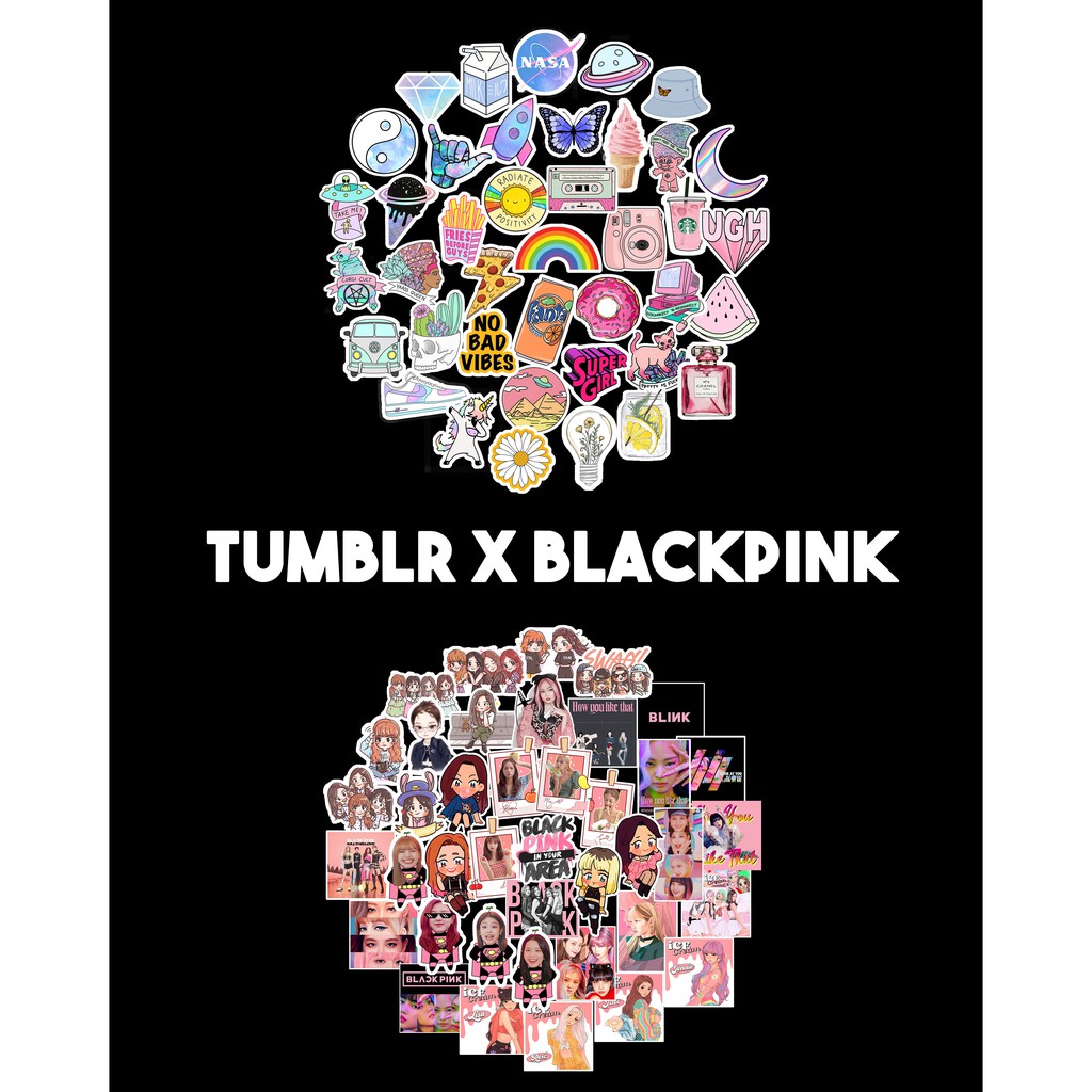 

40Pcs STICKER TUMBLR X BLACKPINK Stiker Cute Waterproof