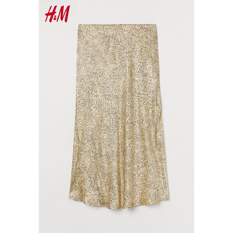 H&M Rok Wanita Calf-Length Skirt Viscose Rayon Casual Patterened Original-2