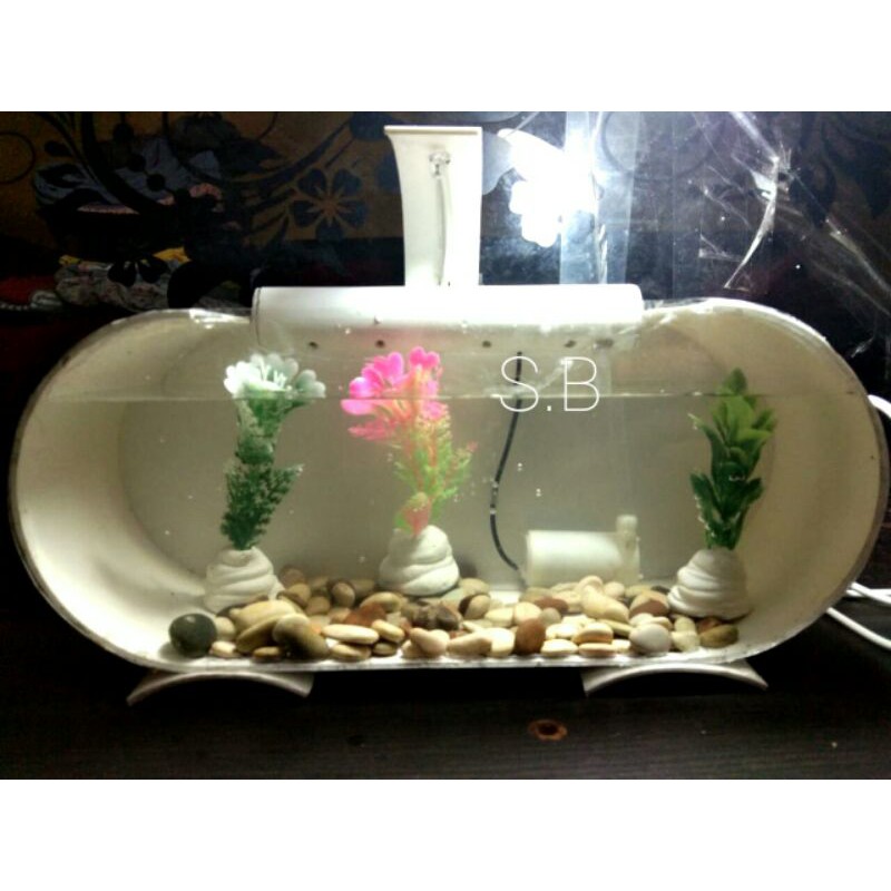 Aquarium mini hias untuk ikan hias kecil