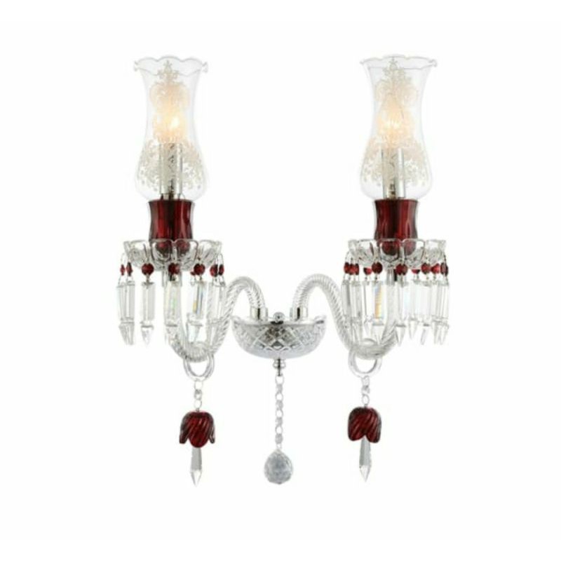 EGLARE BAKRA CRYSTAL LAMPU DINDING E-14/ACE WALL LAMP BAKRA/ACE HARDWARE LAMPU HIAS DINDING INDOOR