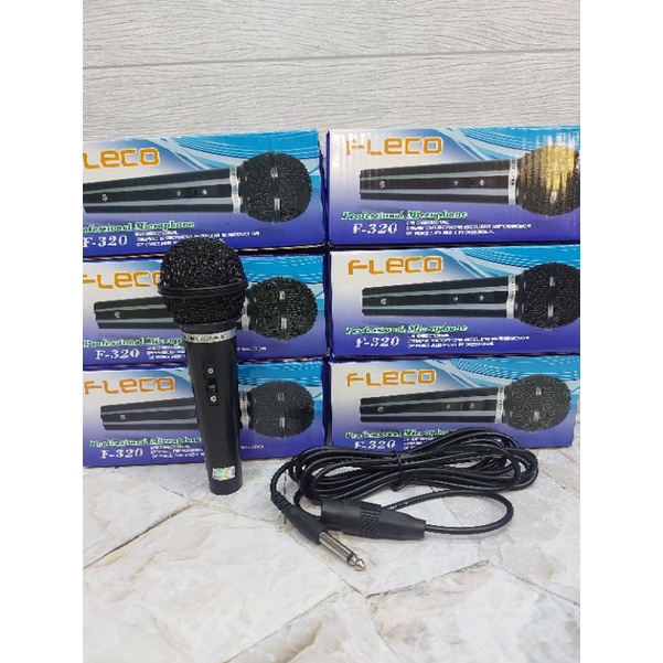 Microphone Kabel Fleco F-320 Mic Kabel Fleco 320 - Mic Karaoke Murah