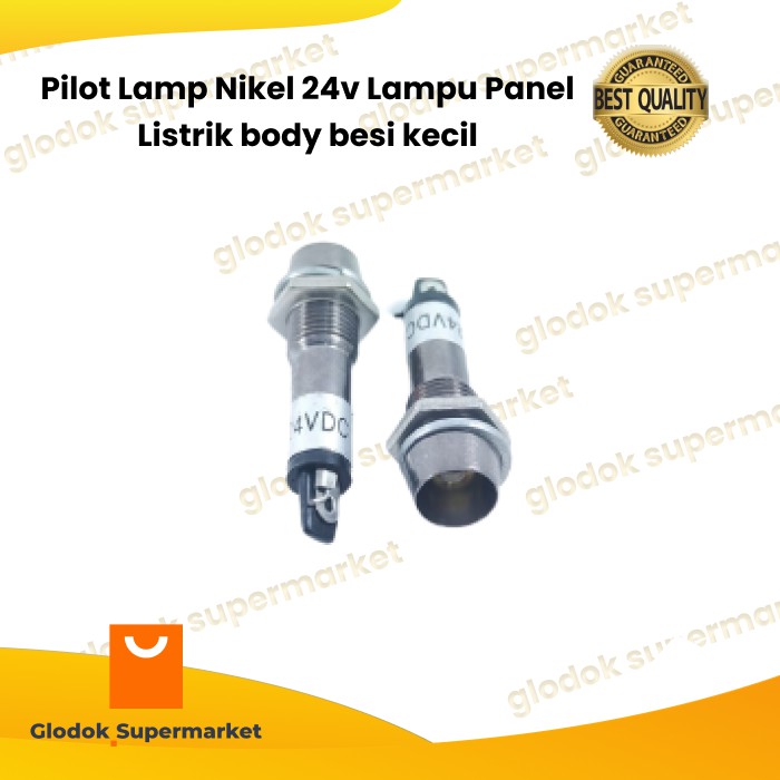 Pilot Lamp Nikel 24v Lampu Panel Listrik body besi kecil