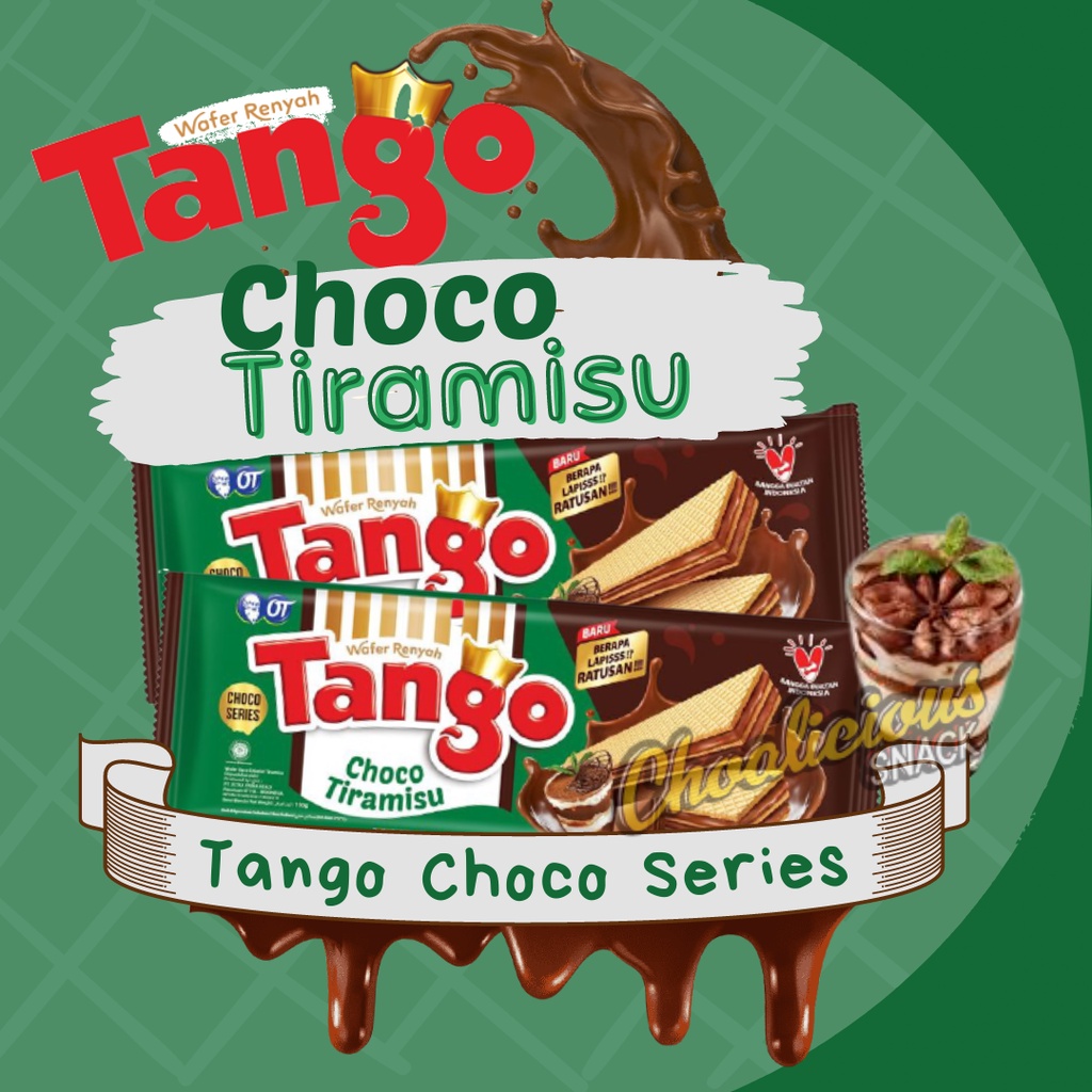 

WAFER TANGO Choco Tiramisu Choco Series Wafer Renyah 110 gram