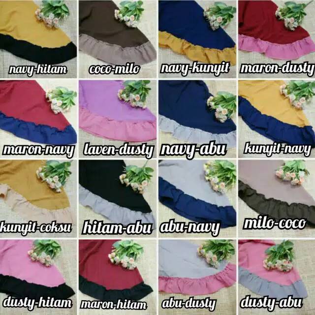 Khimar Kikis Kombinasi / Khimar Kikis Hijab Instan / Kikis Murah Jilbab wolfis size 80x110cm-2
