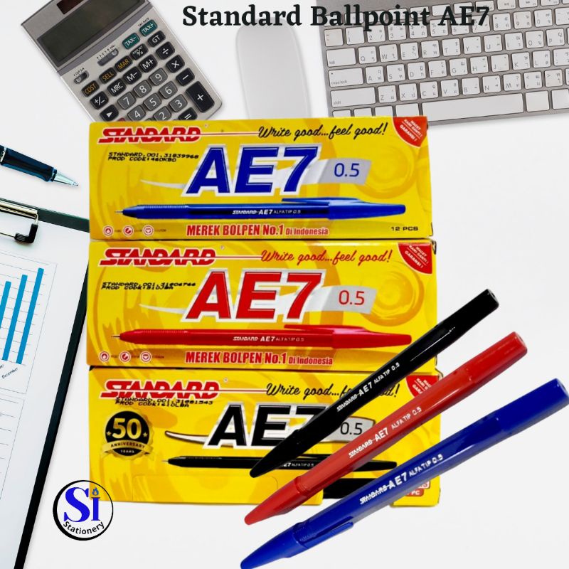 

Pulpen Standard AE7 0,5 Original/Standard Pen AE7 0,5mm Per Lusin