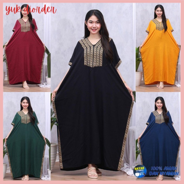 ✨BISA COD✨ DASTER KELELAWAR RENDA KAFTAN VARIAN SUZAN ARAB JUMBO BUSUI - BELVYA RANDOM