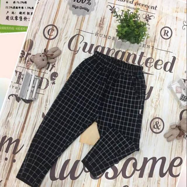 Celana Import Anak Cewek Perempuan Kotak Zara