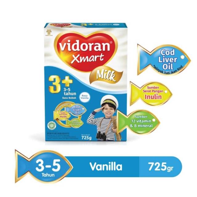 Vidoran Xmart 1+ 3+ Vanila / Madu 700gr