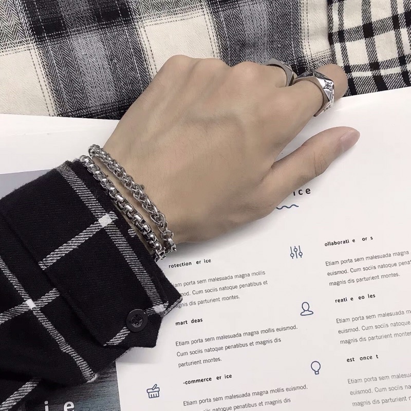 Gelang Rantai Titanium Pria dan Wanita Model Terbaru