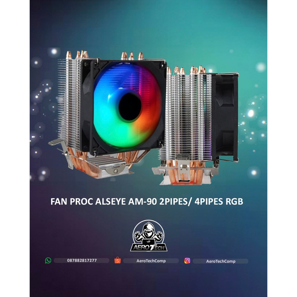 Alseye AM-90 4 pipa Fan Processor CPU Cooler Muliplatfrom RGB 4 pipes