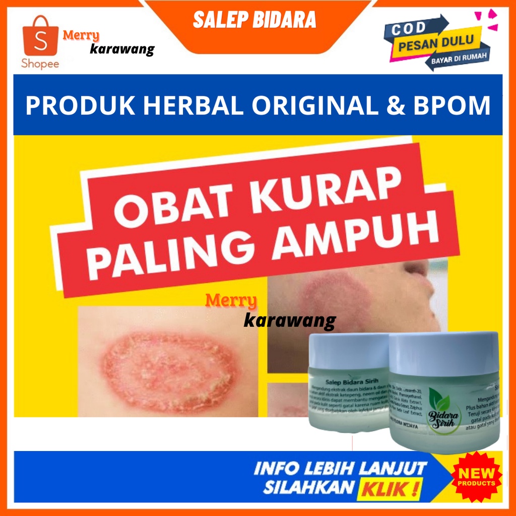 Obat Kurap Paling Ampuh Gatal Panu Jerawat Jamur Kulit Kutu Air Selangkangan Eksim Kering Luka Basah salep Bidara Sirih saleb gatal