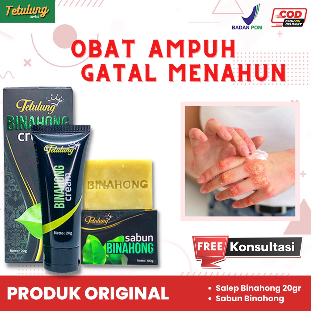 Paket Obat Gatal Kulit dan Luka Ampuh - SALEP BINAHONG &amp; SABUN BINAHONG Original