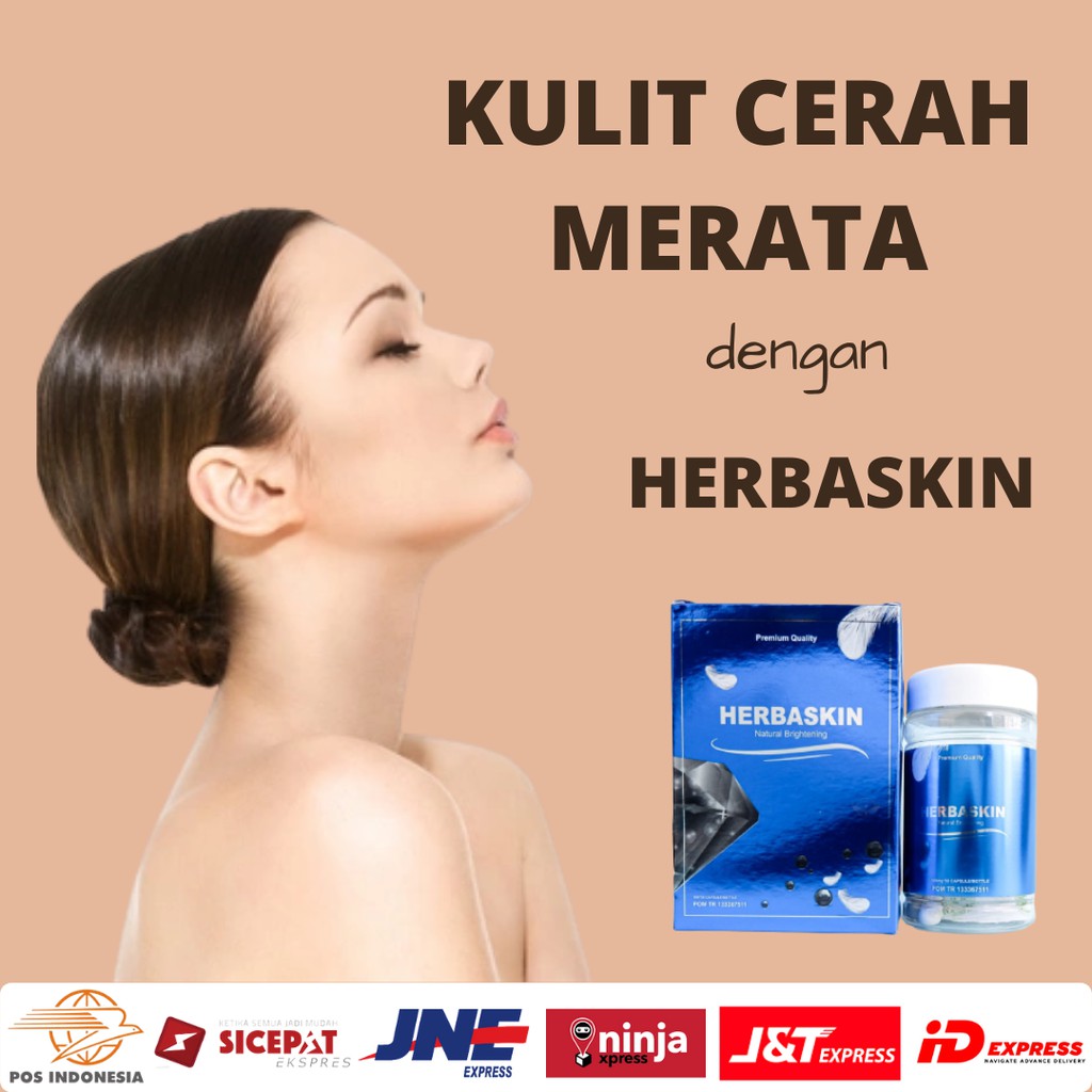 PROMO SPECIAL! PEMUTIH BADAN BPOM HERBASKIN SUPLEMEN PEMUTIH BADAN PERMANEN AMAN SUPLEMEN KECANTIKAN