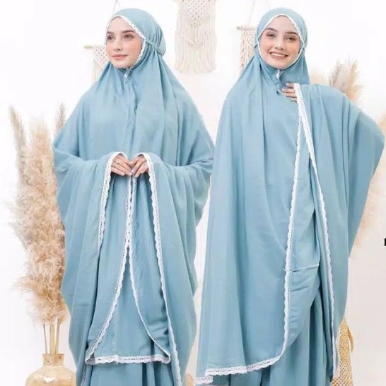 Mukena Dewasa Premium Jumbo Polos Mukenah Bahan Katun Rayon Halus Adem