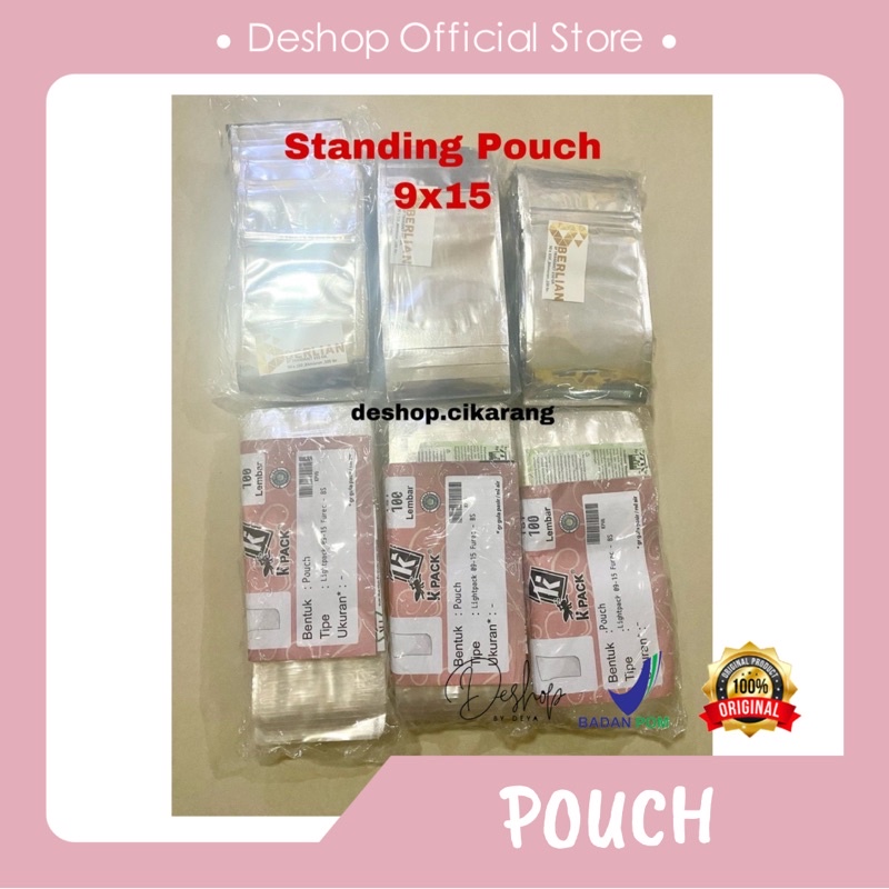 Standing Pouch Pudot 9x15 / Standing Pouch KPAC Alumunium Foil 9x15