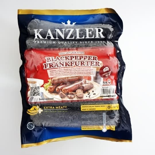 

Kanzler Sosis Sapi Blackpaper Frankfurter @360gr