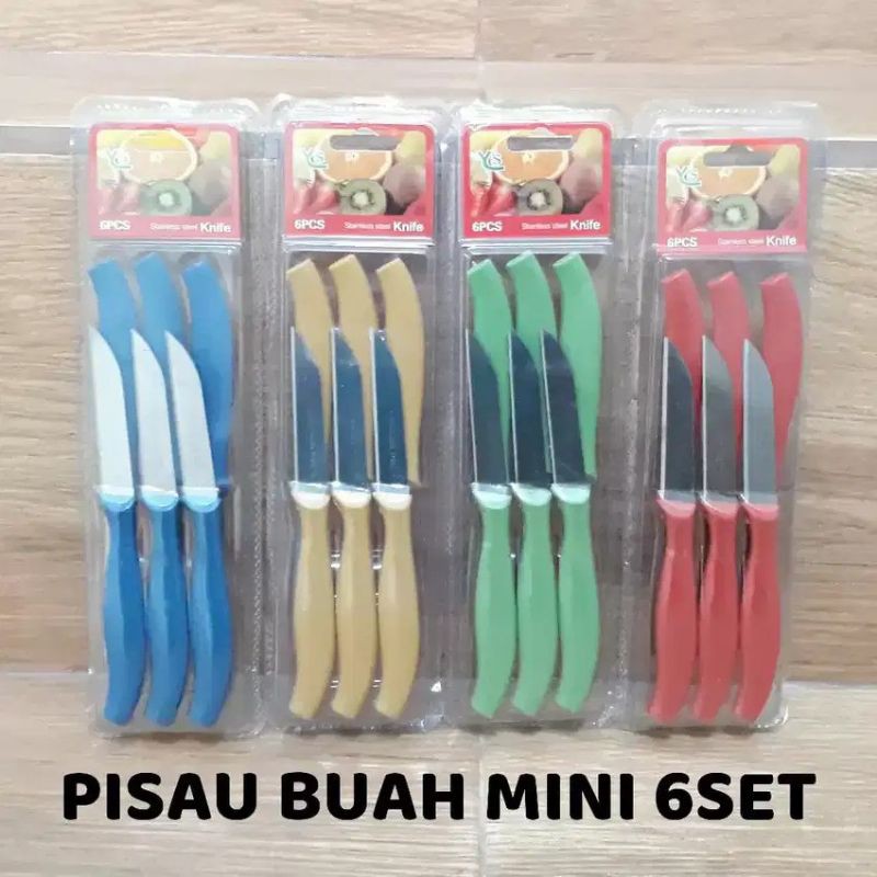 Set Pisau Dapur Pisau Sayur Pisau Buah Isi 6pcs Murah