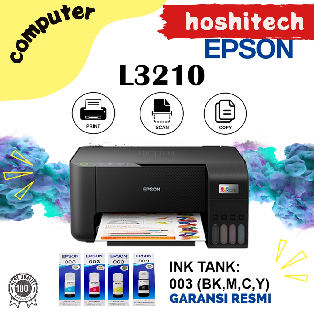 PRINTER Epson L3210 L 3210 EcoTank All-in-One TINTA ORIGINAL Resmi 2TH