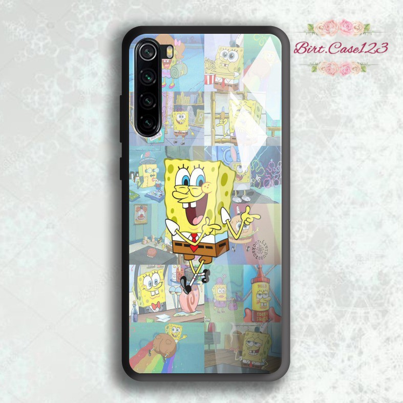 back case glass SPONGEBOB Oppo A3s A1k A5 A9 2020 A7 F9 A5s A31 A52 A53 A92 A37 A57 A59 A71 BC4970
