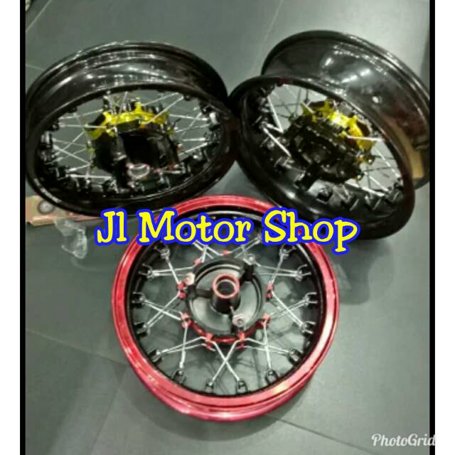 Sepaket Velg Delkevic tromol Nui Yamaha NMAX N-MAX OLD - Paketan Velg Jari Jari Delkevic NMAX N-MAX OLD