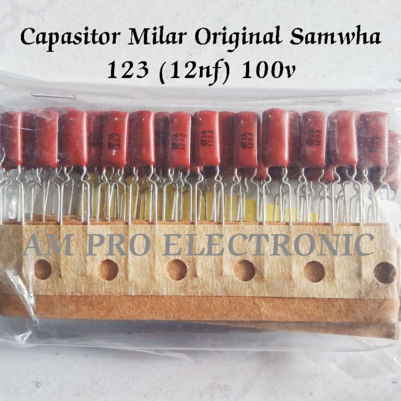 50Pcs Kapasitor Milar 123 100v Capacitor Mylar 12nf 12n 0.012uf