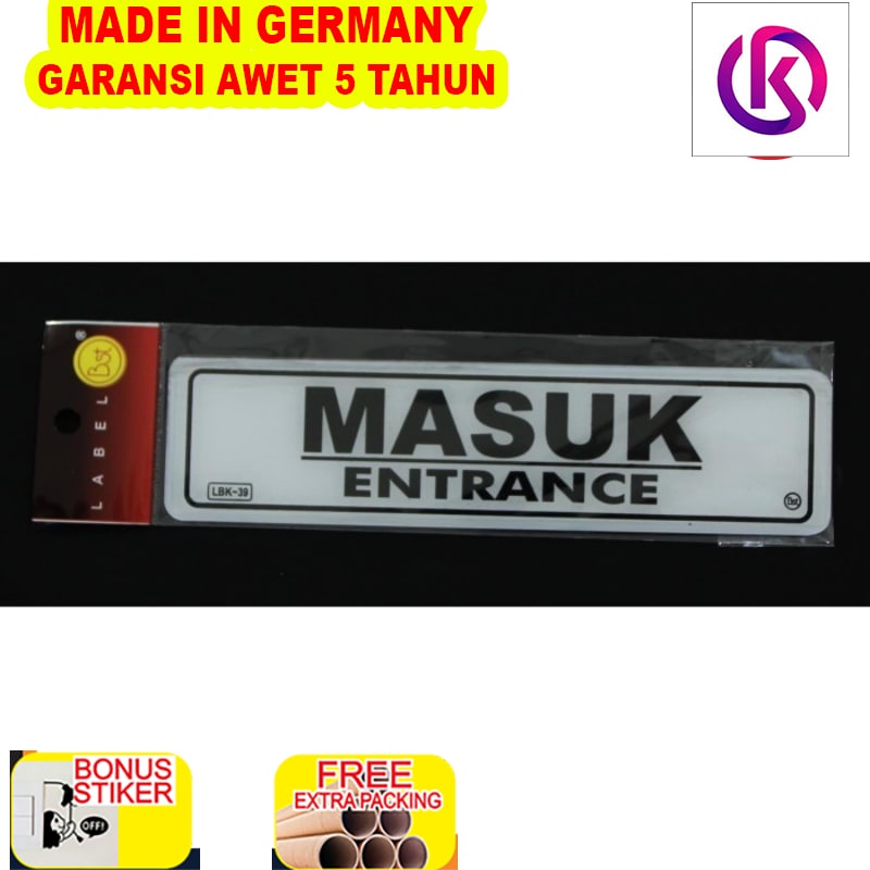 

Grosir PAPAN LABEL AKRILIK TULISAN MASUK/ENTRANCE