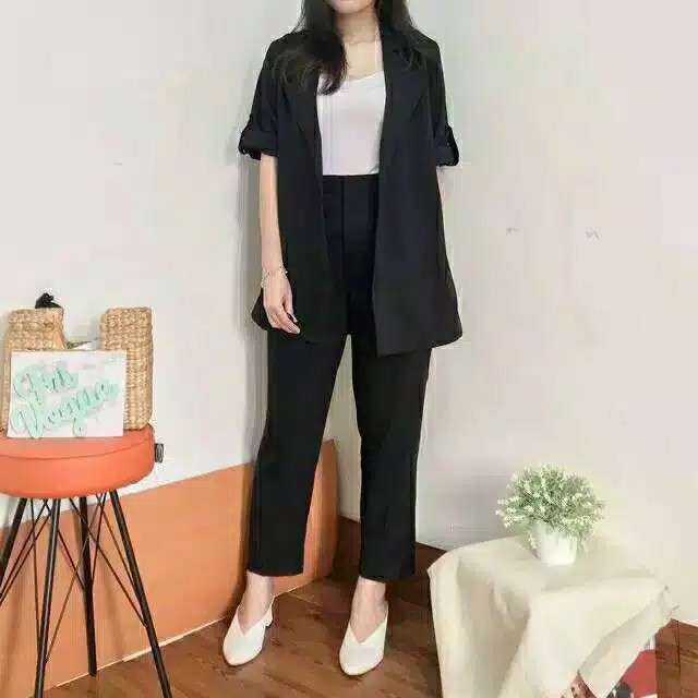 MESYA ONE SET 2IN1 /STELAN BLAZER DAN CELANA /UKURAN JUMBO