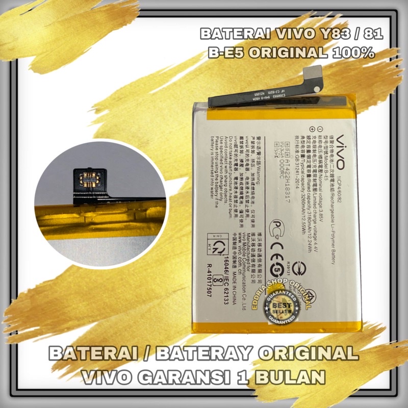 BATERAI BATERAY VIVO Y83 / Y81 B-E5 ORIGINAL NEW GARANSI 100%