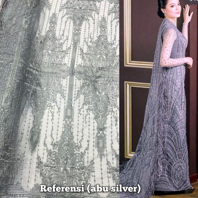 tile akar mutiara, bahan kain brokat / brokat.