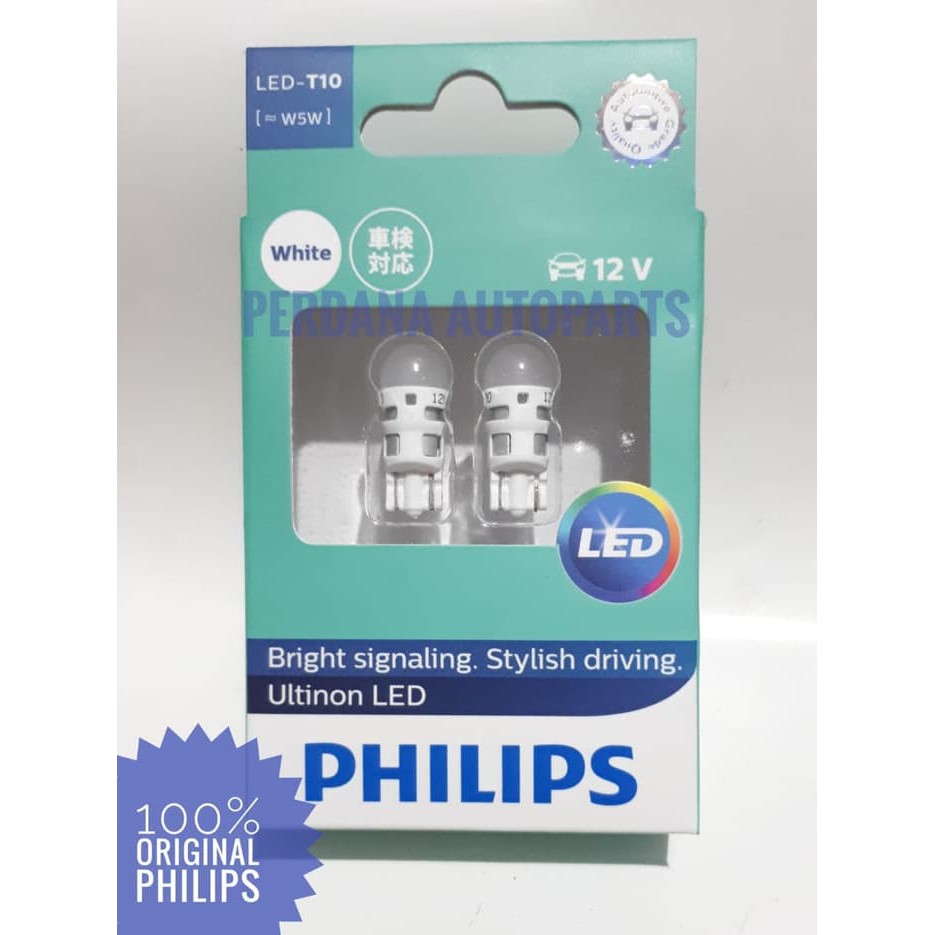 SALE   T10 PHILIPS LED Vision 6000K (Lampu Senja Mobil)