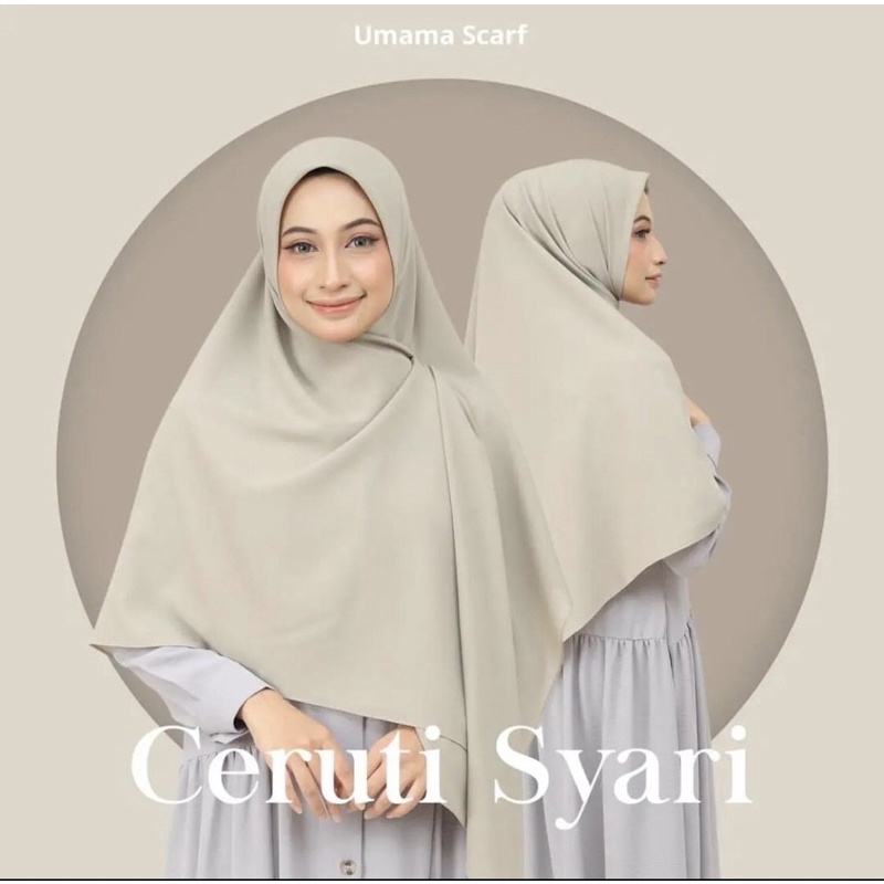 Syari Jilbab segi empat Crepe High Quality new 140x140CM KLIM Jahit Tepi