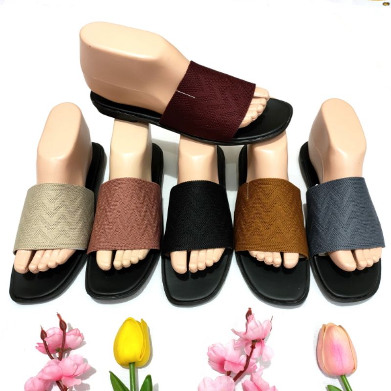 sandal wanita rajut Import Felonie WM 03 Selop Rajut halus terbaru..!