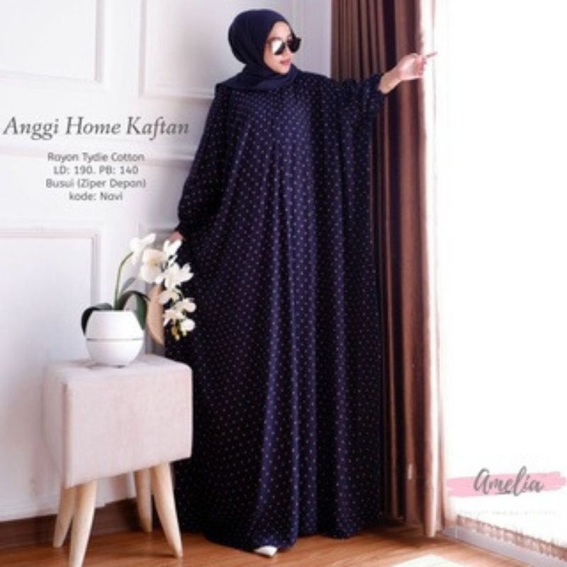 BISA COD/LOWO KAFTAN POLKA/BUSUI KANCING/JUMBO