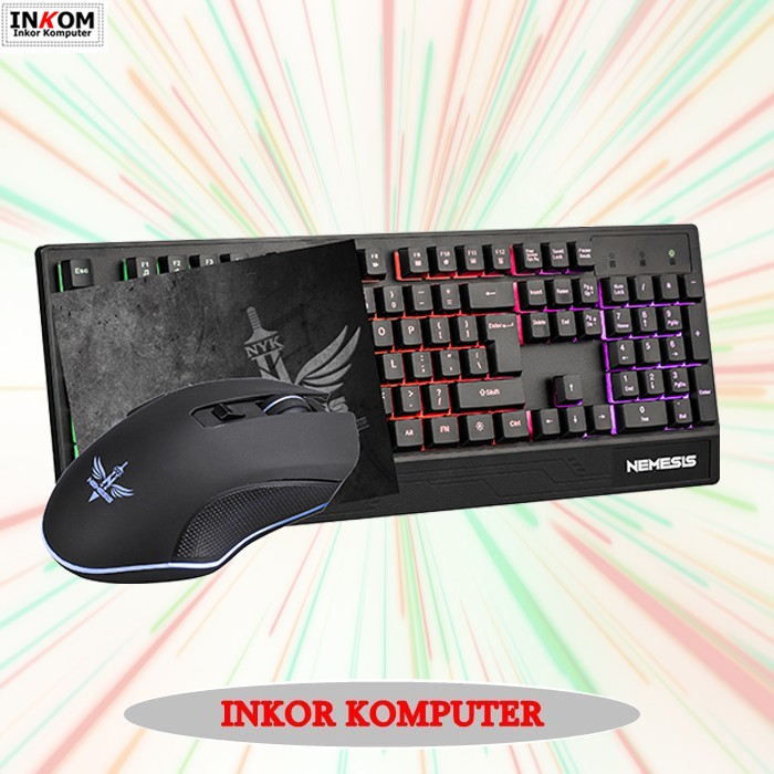 KEYBOARD MOUSE GAMING COMBO NYK NEMESIS DRAKE KC- 300