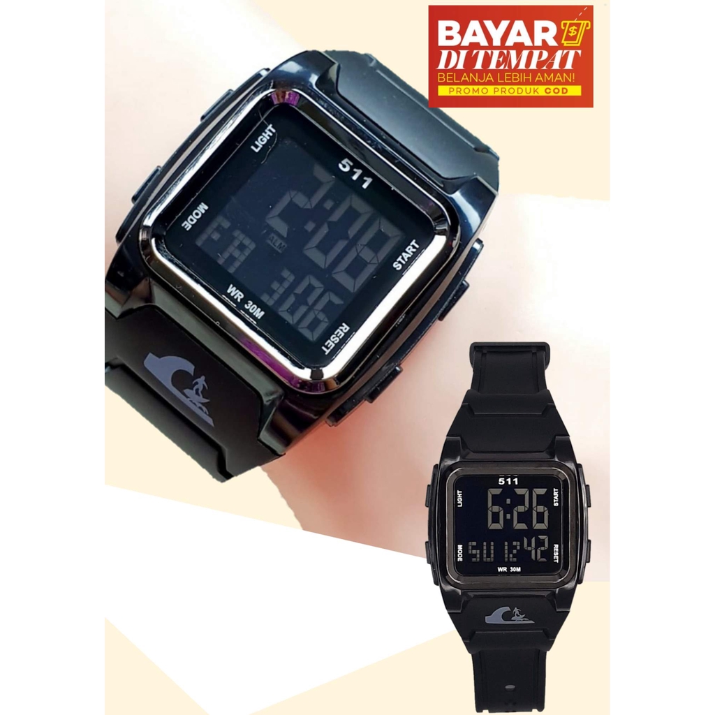 JAM TANGAN DIGITAL SPORTY SQUARE TALI RUBBER BEST SELLER