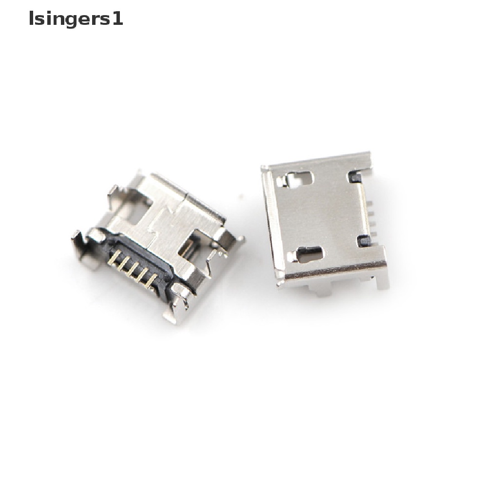 (lsingers1) 20pcs Konektor Jack DIP Socket Micro USB Tipe B Female 5Pin