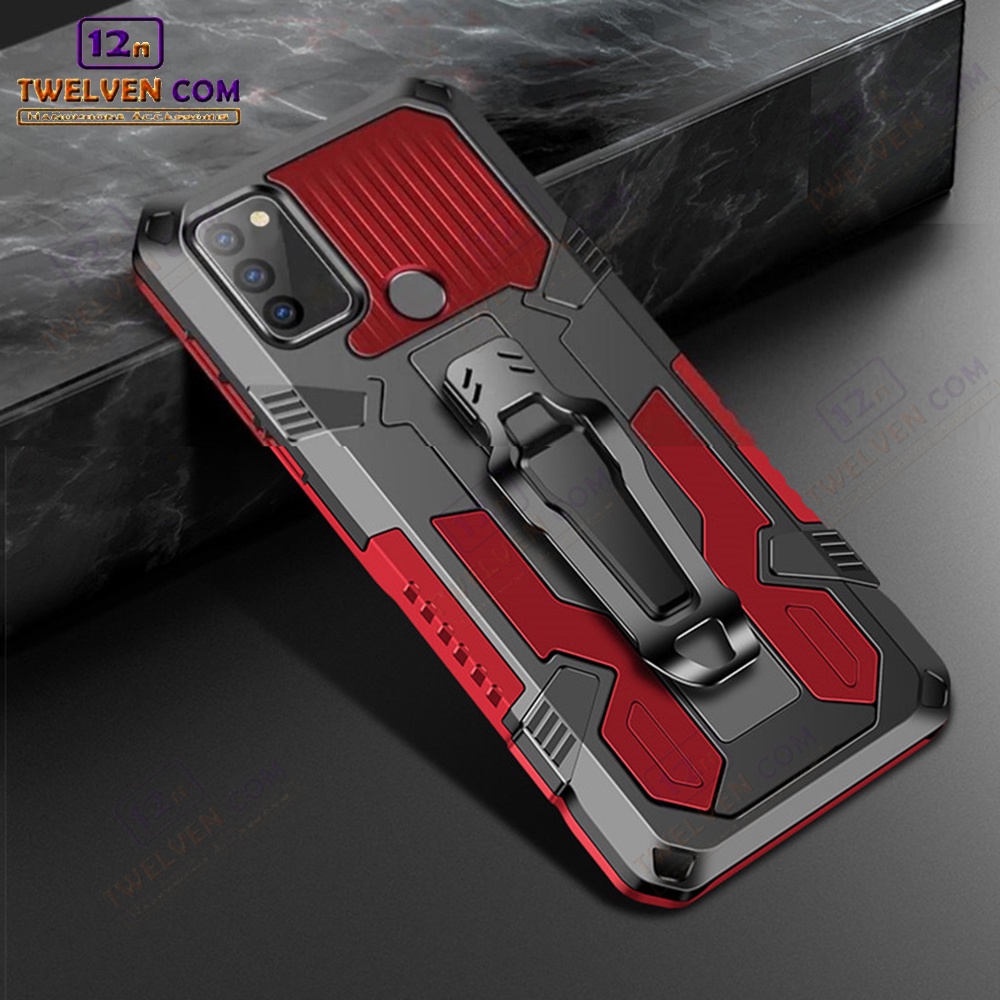 Case Shockproof Samsung M21 Armor Hardcase Stand Clip