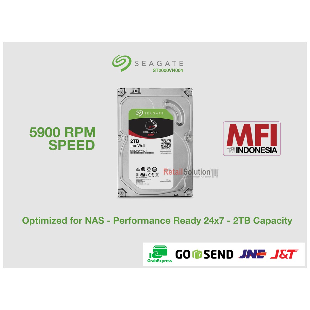 HDD Seagate Ironwolf 2TB 3,5&quot; 5900RPM - Hard Disk Server