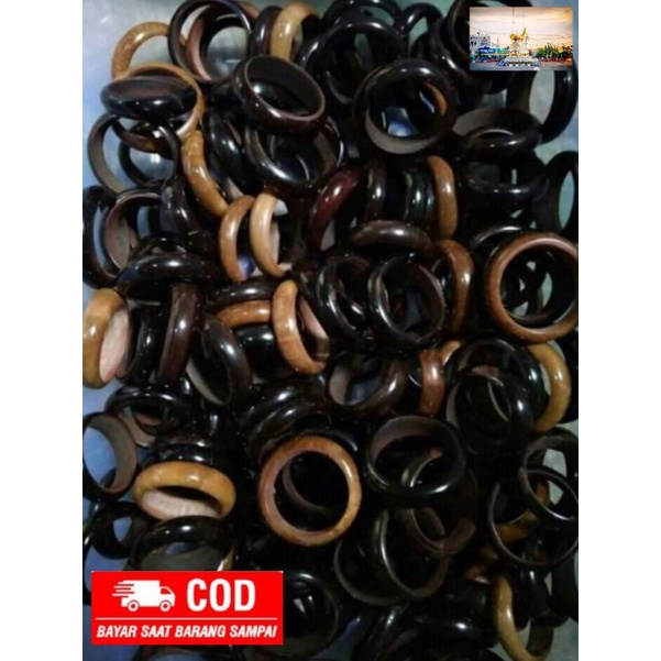 CINCIN KAOKAH CINCIN COUPLE HITAM COKLAT