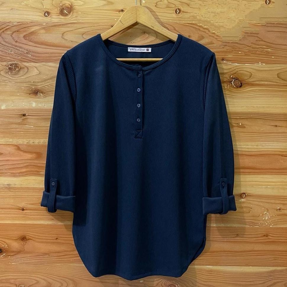 KAOS FH3NOMENAL POLOS BRANDED LENGAN PANJANG BUSUI/BAJU SIMPEL ELEGAN MODIS WANITA LENGANG PANJANGDI