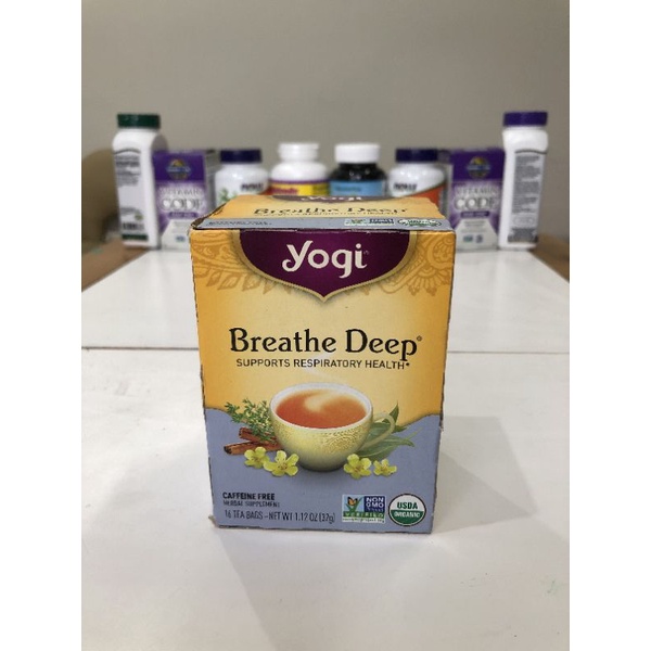 

Teh Untuk Kesehata Impor, Baik Untuk Pernapasan, YOGI Breathe Deep, Caffeine Free, 16 Tea Bags, 1.12 oz (32 g)