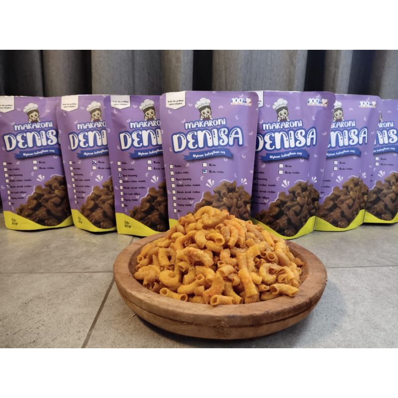 

MAKARONI DENISA 100GR / MAKARONI BANTAT / CEMILAN PEDAS / CEMILAN GURIH / CEMILAN KRIUK / CEMILAN ENAK