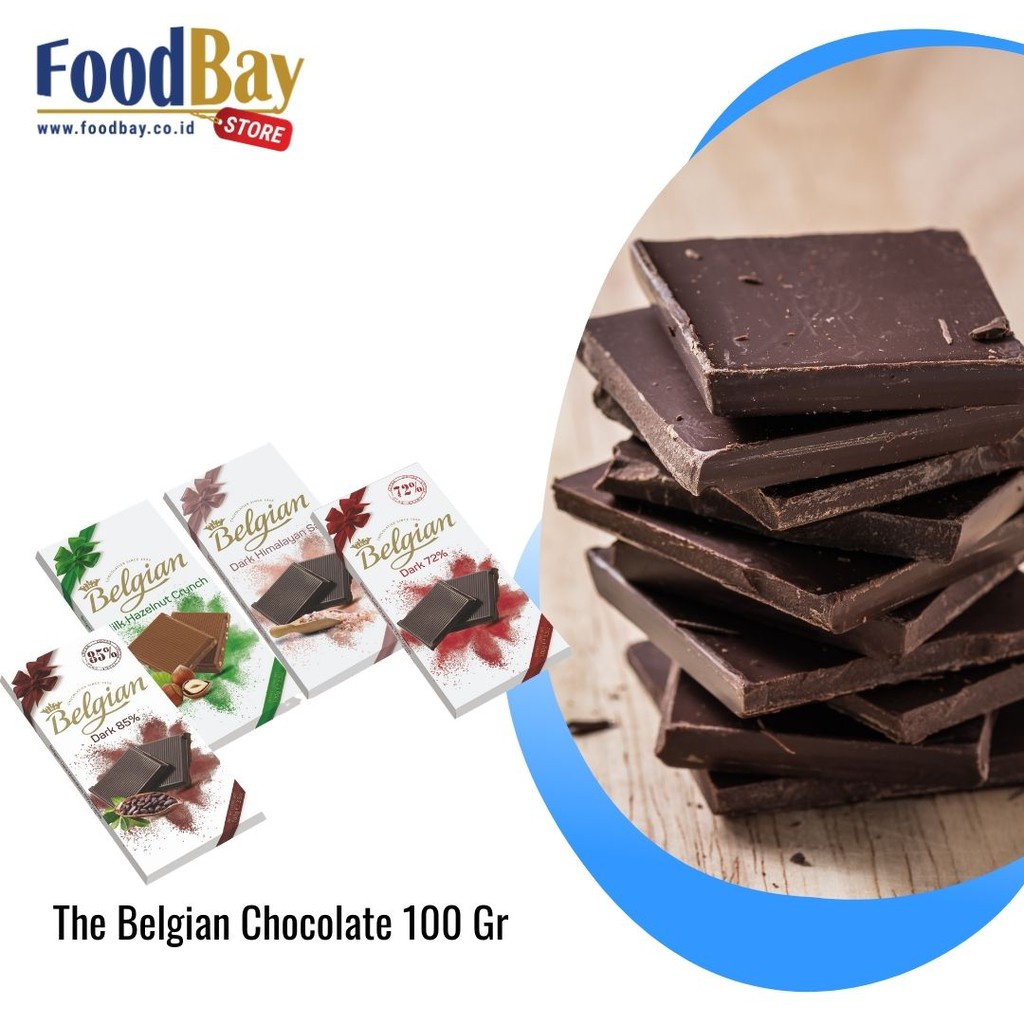 THE BELGIAN - Chocolate [ALL VARIANT] 100 Gr (Hazelnut Crunch, Himalayan Salt, Dark 72%, 85% - 100gr