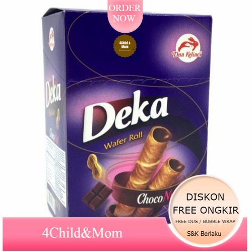 

Deka Wafer Roll Coklat Choconut Snack Makanan Ringan 200gr