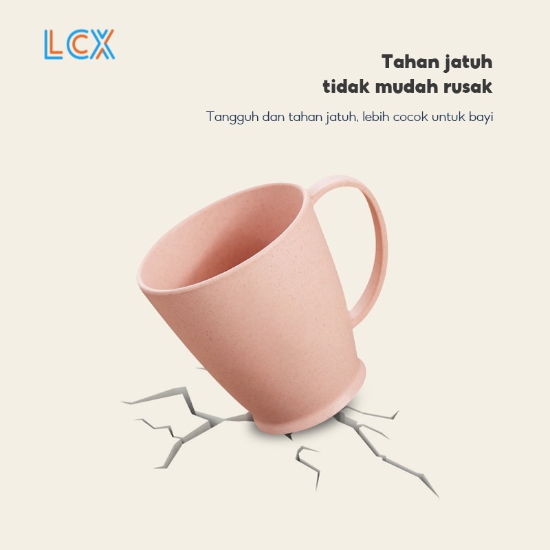 LCX Jerami Gelas Susu 6cm Wheat Straw Kopi Mug Cangkir untuk Jus Susu Teh Air VS-57