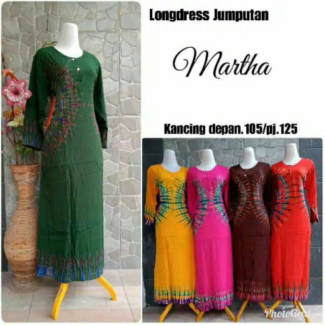 Daster Longdress Jumputan Martha - ECER & grosir