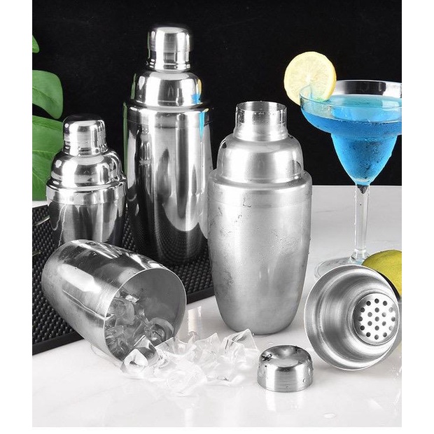 HOVELSHOP Botol Shaker Pengocok Minuman Cocktail Milk Shake Peralatan Barista Stainless